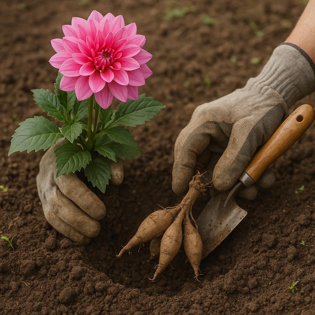 Dahlia istutus